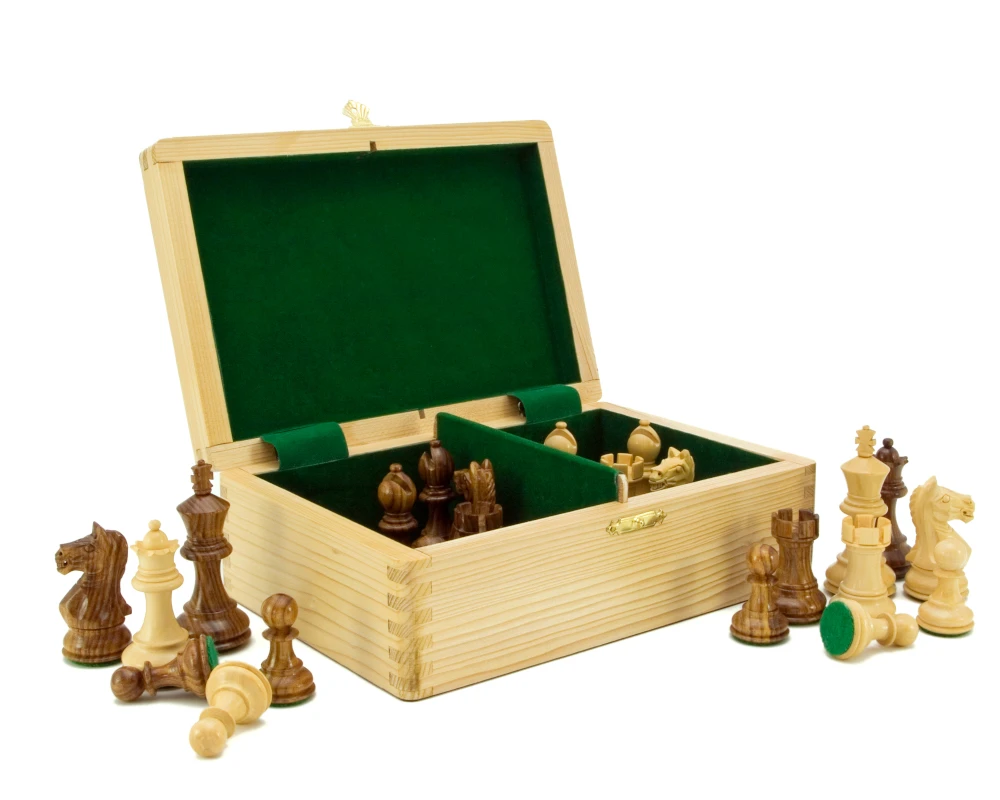 Fierce Knight Sheesham Staunton Chessmen 3 Inches Including Case 2 Fierce Knight Sheesham Staunton Chessmen 3 Inches Including Case - Image 2