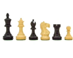 Fierce Knight Ebonised Staunton Chessmen 3 Inches Including Case