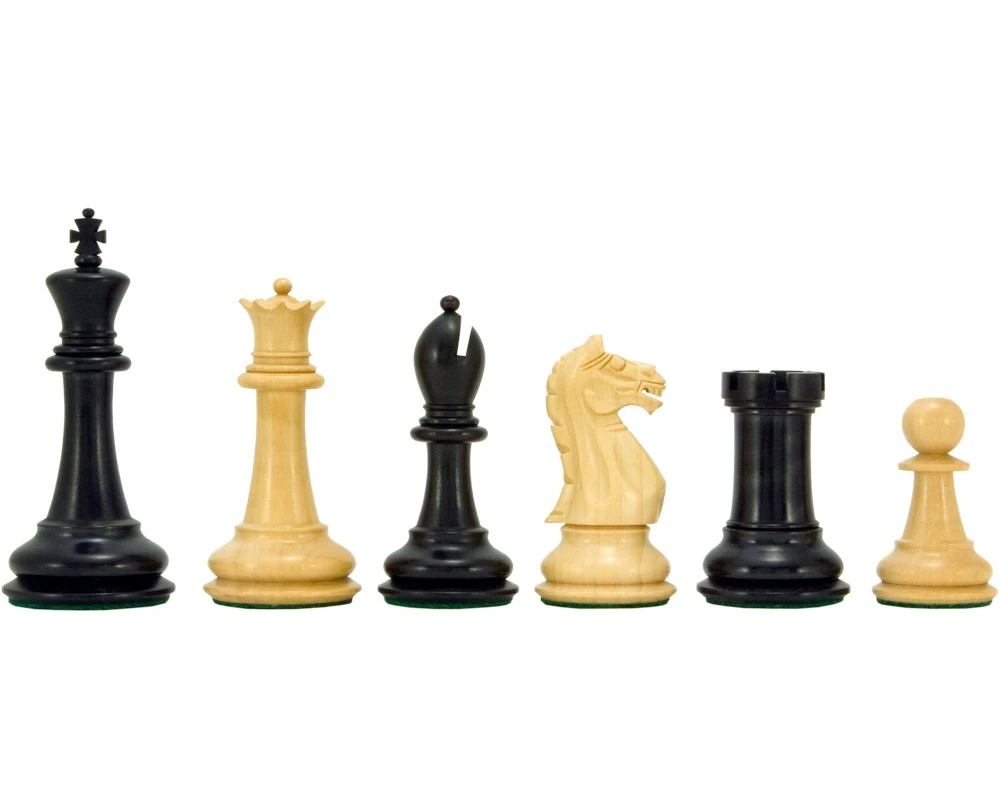 Oxford Series Ebonised Boxwood Chess Pieces 3.75 Inches 1 Oxford Series Ebonised Boxwood Chess Pieces 3.75 Inches
