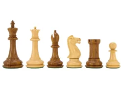 Victoria Series Sheesham And Boxwood Chessmen 3.75 Inches