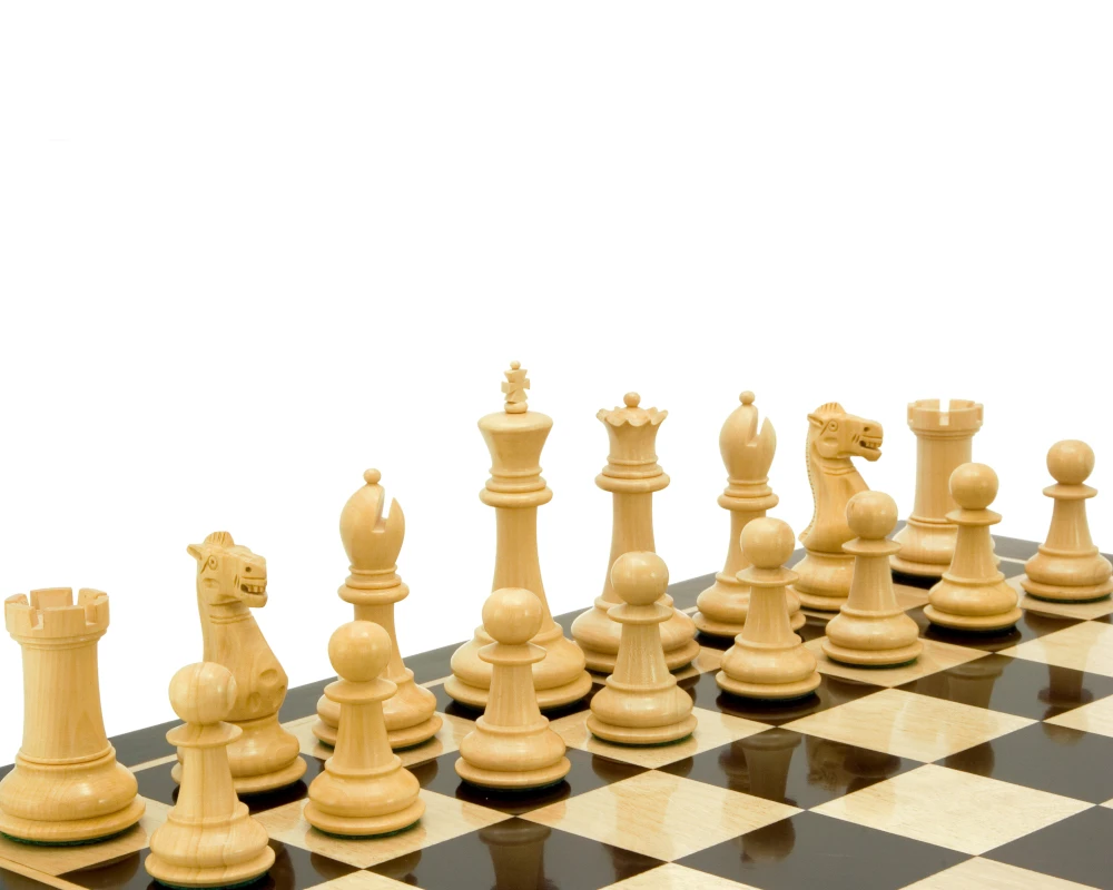 Victoria Series Ebonised Boxwood Chessmen 3.75 Inches 5 Victoria Series Ebonised Boxwood Chessmen 3.75 Inches - Image 5