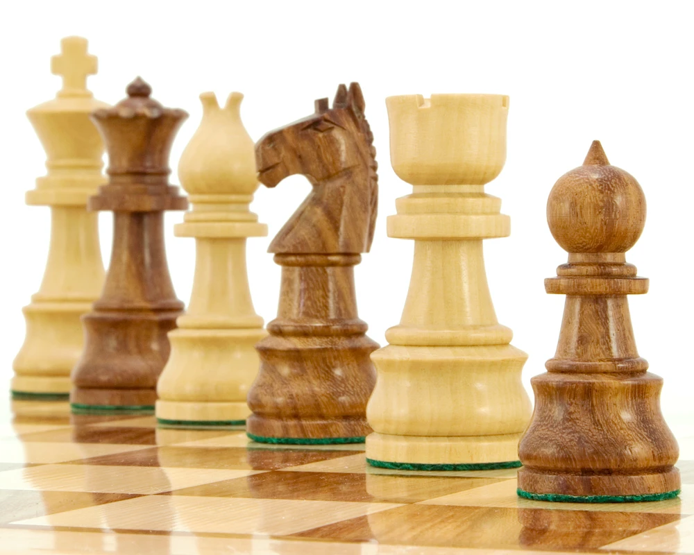 Opus Series Sheesham And Boxwood Chessmen 3.75 Inches 6 Opus Series Sheesham And Boxwood Chessmen 3.75 Inches - Image 6