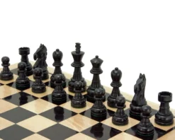 Emerald Series Ebonised Boxwood Chess Pieces 3.25 Inches 10 Emerald Series Ebonised Boxwood Chess Pieces 3.25 Inches -Board Games - Chess And Cards Shop RCP054 03