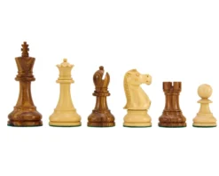 Jacob Knight Golden Rosewood Staunton Chess Pieces 3.75 Inches