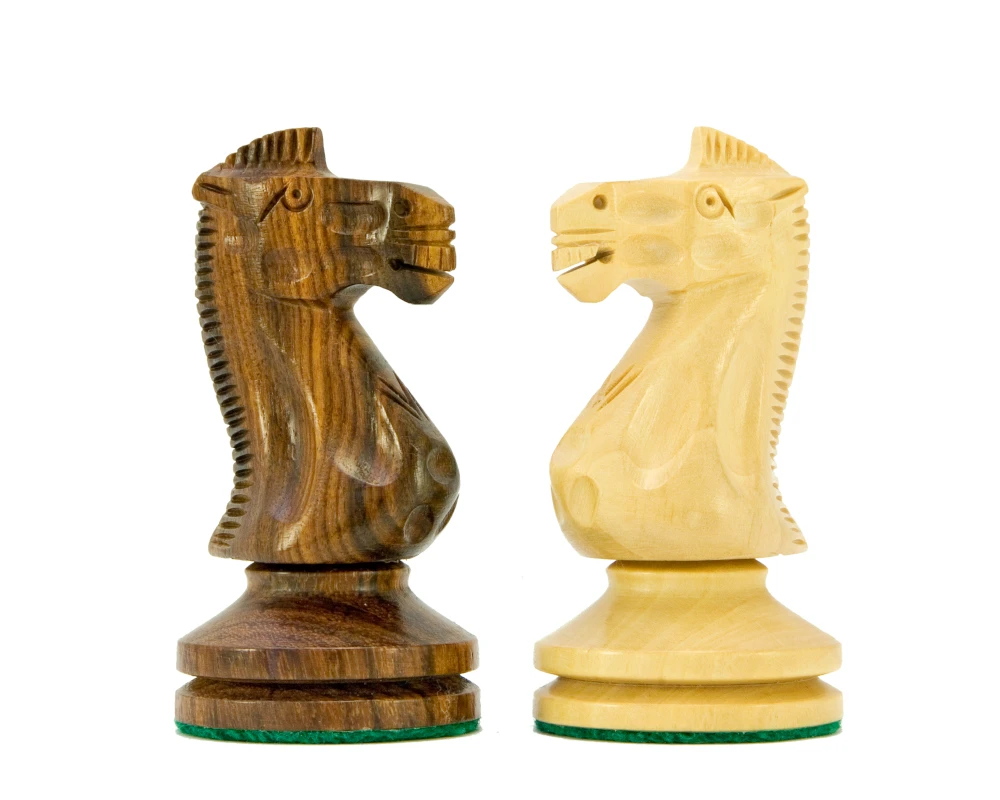 Blackmore Series Sheesham And Boxwood Chess Pieces 4 Inches 3 Blackmore Series Sheesham And Boxwood Chess Pieces 4 Inches - Image 3