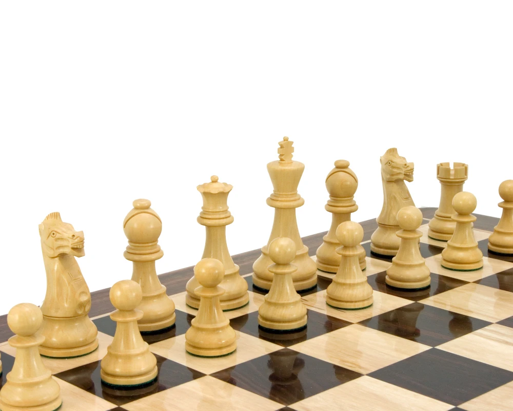 Frankfurt Series Ebonised Boxwood Chess Pieces 4 Inches 5 Frankfurt Series Ebonised Boxwood Chess Pieces 4 Inches - Image 5