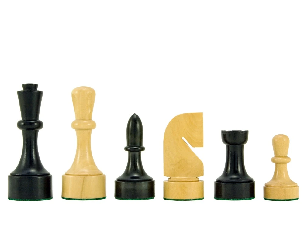 Contemporary Series Ebonised Chess Pieces 3.75 Inches 1 Contemporary Series Ebonised Chess Pieces 3.75 Inches