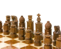 Coiled Jerusalem Hand Carved Golden Rosewood Chess Pieces -Board Games - Chess And Cards Shop RCP063 03