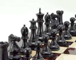 Sandringham Series Ebony Staunton Chess Pieces 4 Inches -Board Games - Chess And Cards Shop RCP073 03