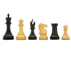 Sentinel Series Ebony And Boxwood Staunton Chess Pieces 4 Inches