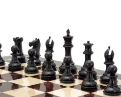 Sentinel Series Ebony And Boxwood Staunton Chess Pieces 4 Inches -Board Games - Chess And Cards Shop RCP075 04