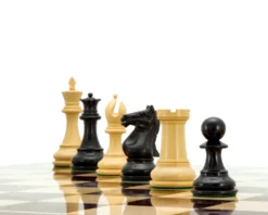 Sentinel Series Ebony And Boxwood Staunton Chess Pieces 4 Inches -Board Games - Chess And Cards Shop RCP075 05