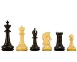 Monarch Series Ebony And Boxwood Luxury Chess Pieces 4.5 Inches