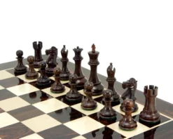Sicilian Series Rosewood And Boxwood Chess Pieces 3.75 Inches -Board Games - Chess And Cards Shop RCP081 03