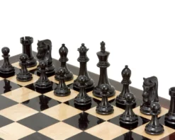 Canterbury Knight Series Luxury Ebony Chess Pieces 4.5 Inches -Board Games - Chess And Cards Shop RCP086 03