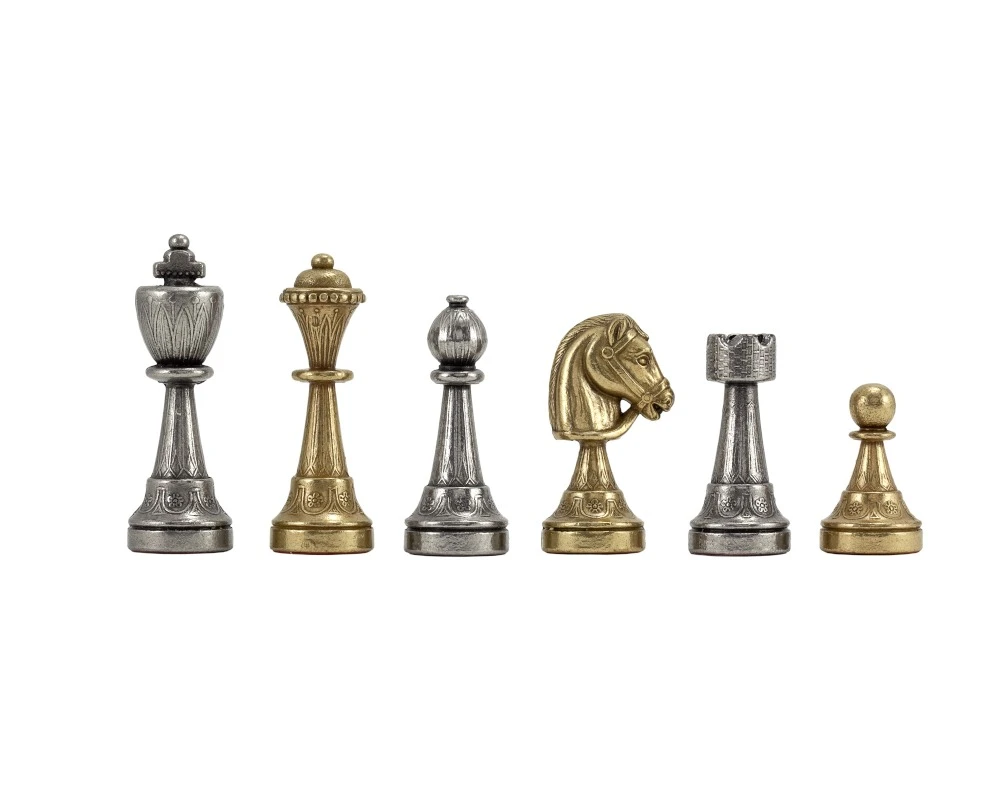 Finnesburg Series Brass And Nickel Chess Pieces 3 Inches 1 Finnesburg Series Brass And Nickel Chess Pieces 3 Inches