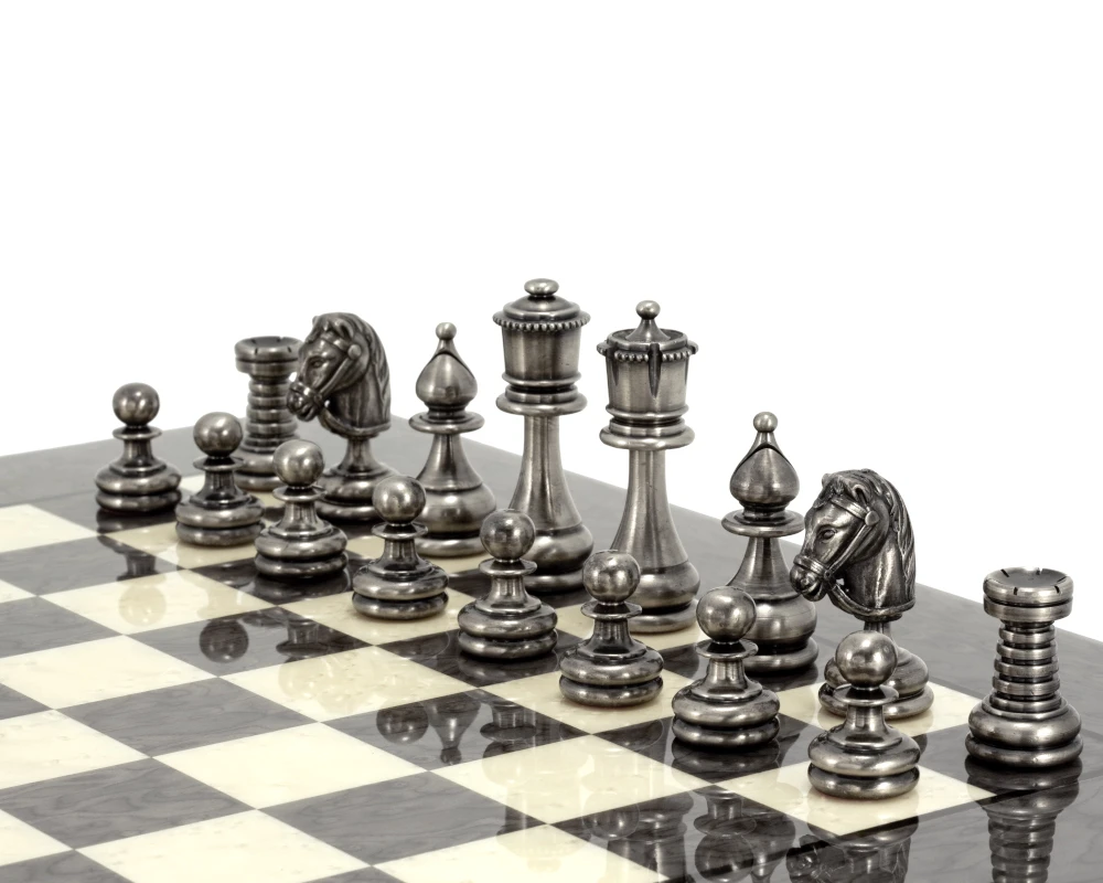 Verona Series 2.75 Inches Brass And Nickel Chess Pieces 4 Verona Series 2.75 Inches Brass And Nickel Chess Pieces - Image 4