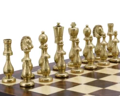 Maghreb Brass And Nickel Chess Pieces 4 Inches -Board Games - Chess And Cards Shop RCP091 03