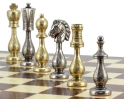 Maghreb Brass And Nickel Chess Pieces 4 Inches -Board Games - Chess And Cards Shop RCP091 05
