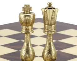 Maghreb Brass And Nickel Chess Pieces 4 Inches -Board Games - Chess And Cards Shop RCP091 06