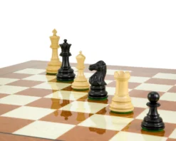 Cheltenham Series Ebony And Boxwood Chess Pieces 3.75 Inches -Board Games - Chess And Cards Shop RCP096 05