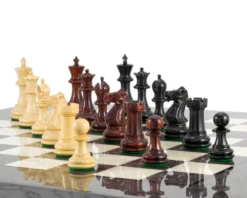 Sandringham Tres Corone Luxury Chess Pieces 2.5 Inches -Board Games - Chess And Cards Shop RCP099 08