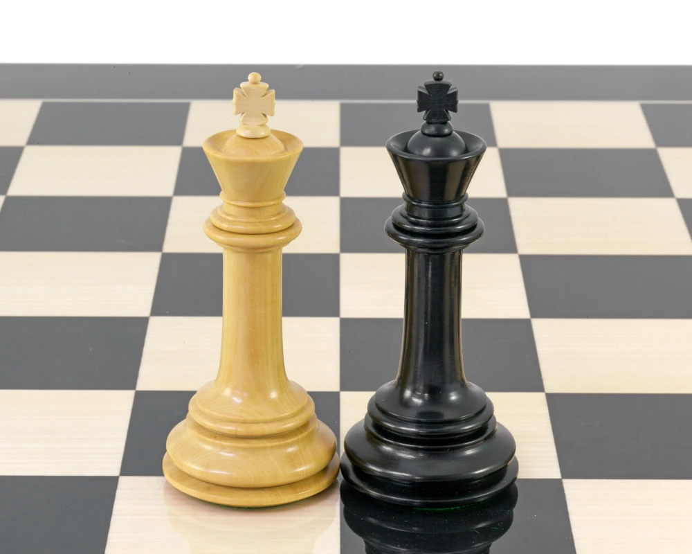 Parthenon Series Ebony And Boxwood Chess Pieces 4.5 Inches 5 Parthenon Series Ebony And Boxwood Chess Pieces 4.5 Inches - Image 5
