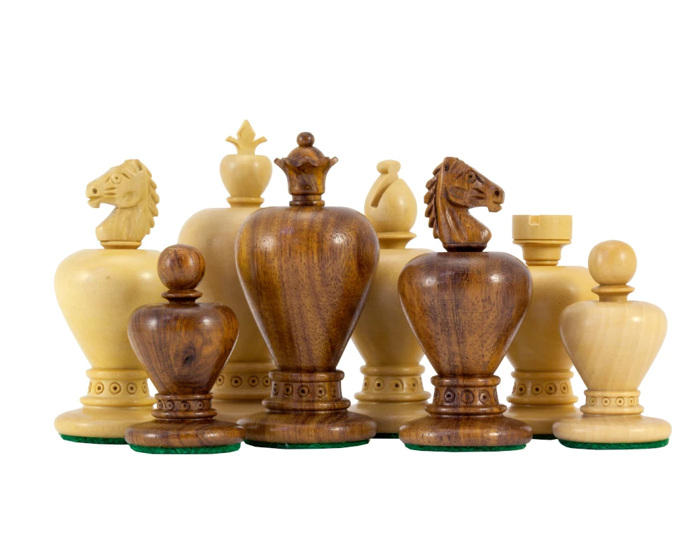 Apple Series Golden Rosewood Carved Chessmen 2 Apple Series Golden Rosewood Carved Chessmen - Image 2