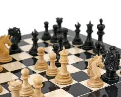 Constantine Luxury Ebony Chess Pieces 4.5 Inches -Board Games - Chess And Cards Shop RCP119 02