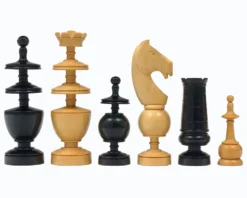 French Regency Period Chess Pieces Ebonised