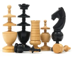 French Regency Period Chess Pieces Ebonised -Board Games - Chess And Cards Shop RCP122 03