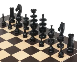 French Regency Period Chess Pieces Ebonised -Board Games - Chess And Cards Shop RCP122 04