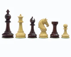 The La Valletta Redwood Chessmen 4.5 Inches