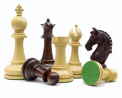 The La Valletta Redwood Chessmen 4.5 Inches -Board Games - Chess And Cards Shop RCP133 02