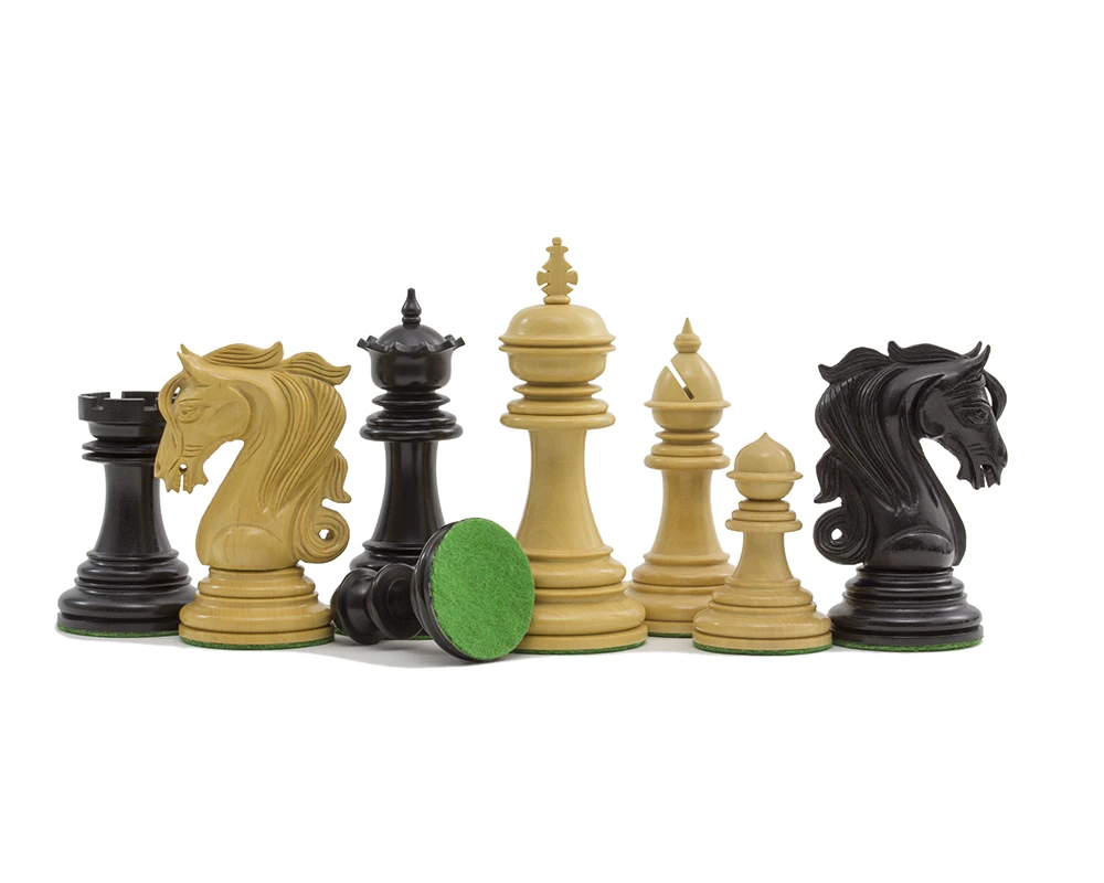 The Kingsgate Ebony Chessmen 4.25 Inch 2 The Kingsgate Ebony Chessmen 4.25 Inch - Image 2