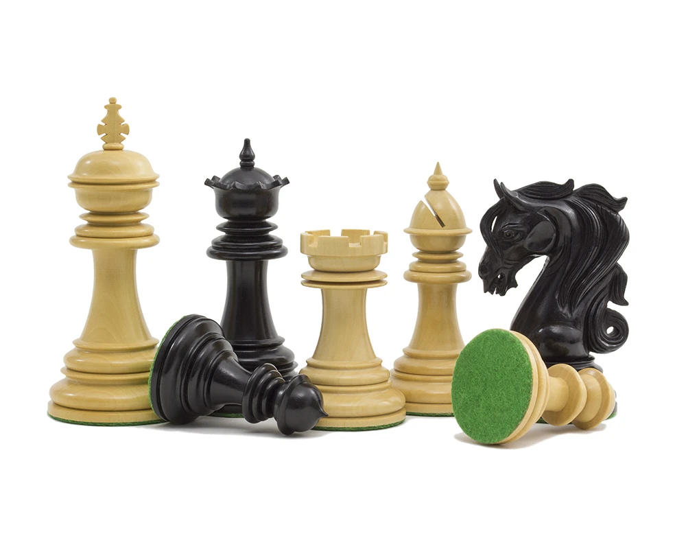 The Kingsgate Ebony Chessmen 4.25 Inch 3 The Kingsgate Ebony Chessmen 4.25 Inch - Image 3