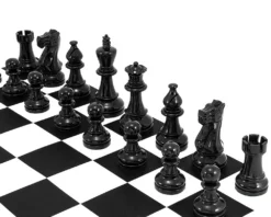 Atlantic Series Black & Cream Lacquered Chessmen 3.75 Inches -Board Games - Chess And Cards Shop RCP150 02