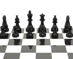 Atlantic Series Black & Cream Lacquered Chessmen 3.75 Inches -Board Games - Chess And Cards Shop RCP150 05