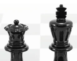 Atlantic Series Black & Cream Lacquered Chessmen 3.75 Inches -Board Games - Chess And Cards Shop RCP150 06
