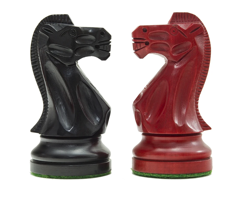 Broadbase Chess Men In Red And Black 3.75 Inch 4 Broadbase Chess Men In Red And Black 3.75 Inch - Image 4