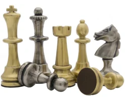 The Vicenza Brass And Nickel Plated 4.75 Inch Chess Men 6 The Vicenza Brass And Nickel Plated 4.75 Inch Chess Men -Board Games - Chess And Cards Shop RCP158 02