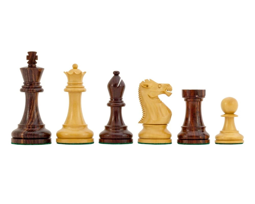 Rosewood Staunton Deluxe Chessmen 3.75 Inches 1 Rosewood Staunton Deluxe Chessmen 3.75 Inches