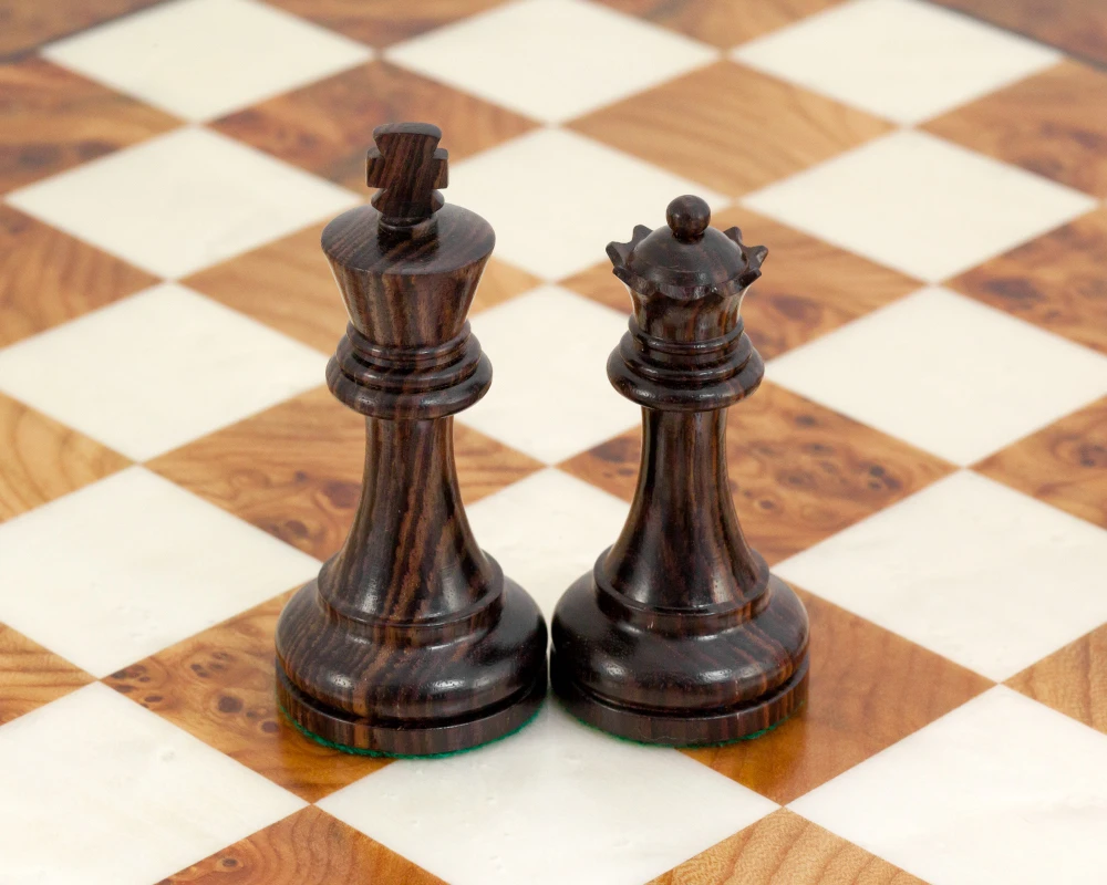 Rosewood Staunton Deluxe Chessmen 3.75 Inches 6 Rosewood Staunton Deluxe Chessmen 3.75 Inches - Image 6