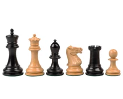 Reproduction Staunton Ebony Chessmen 1890 Model 3.5 Inch
