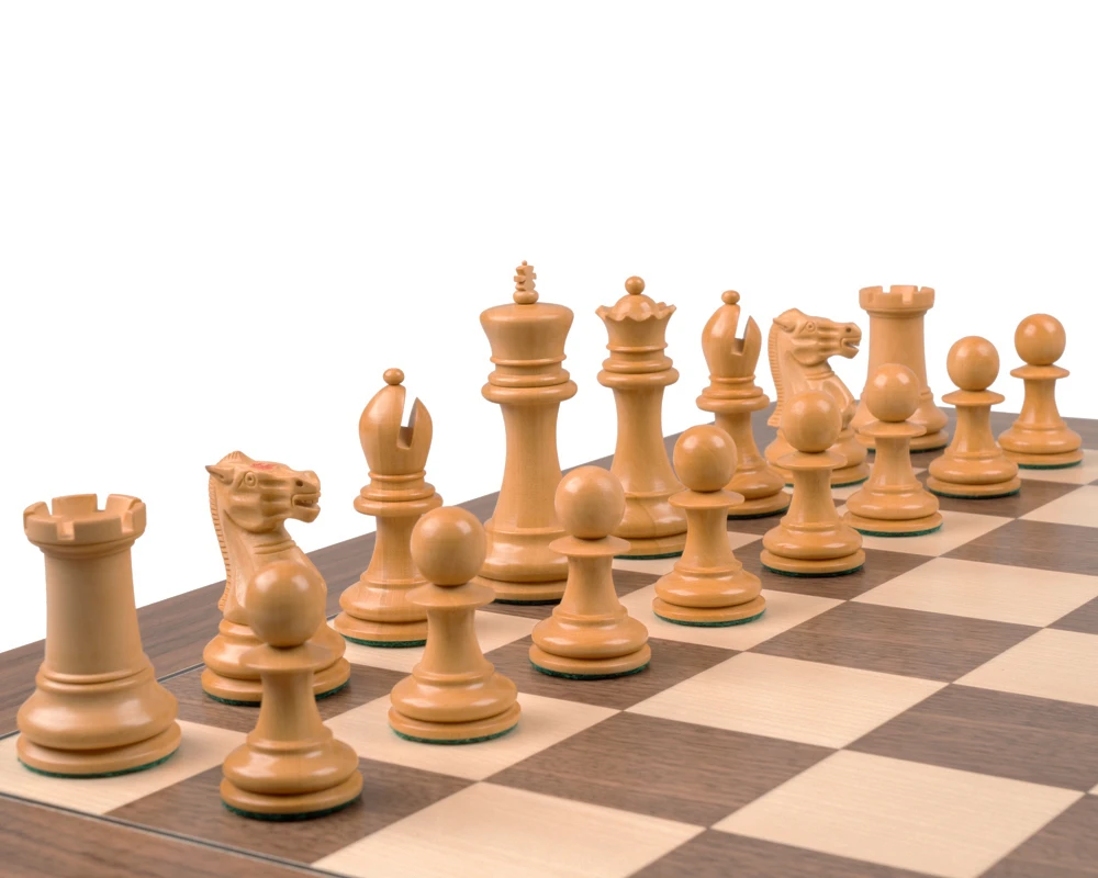 Reproduction Staunton Ebony Chessmen 1890 Model 3.5 Inch 4 Reproduction Staunton Ebony Chessmen 1890 Model 3.5 Inch - Image 4