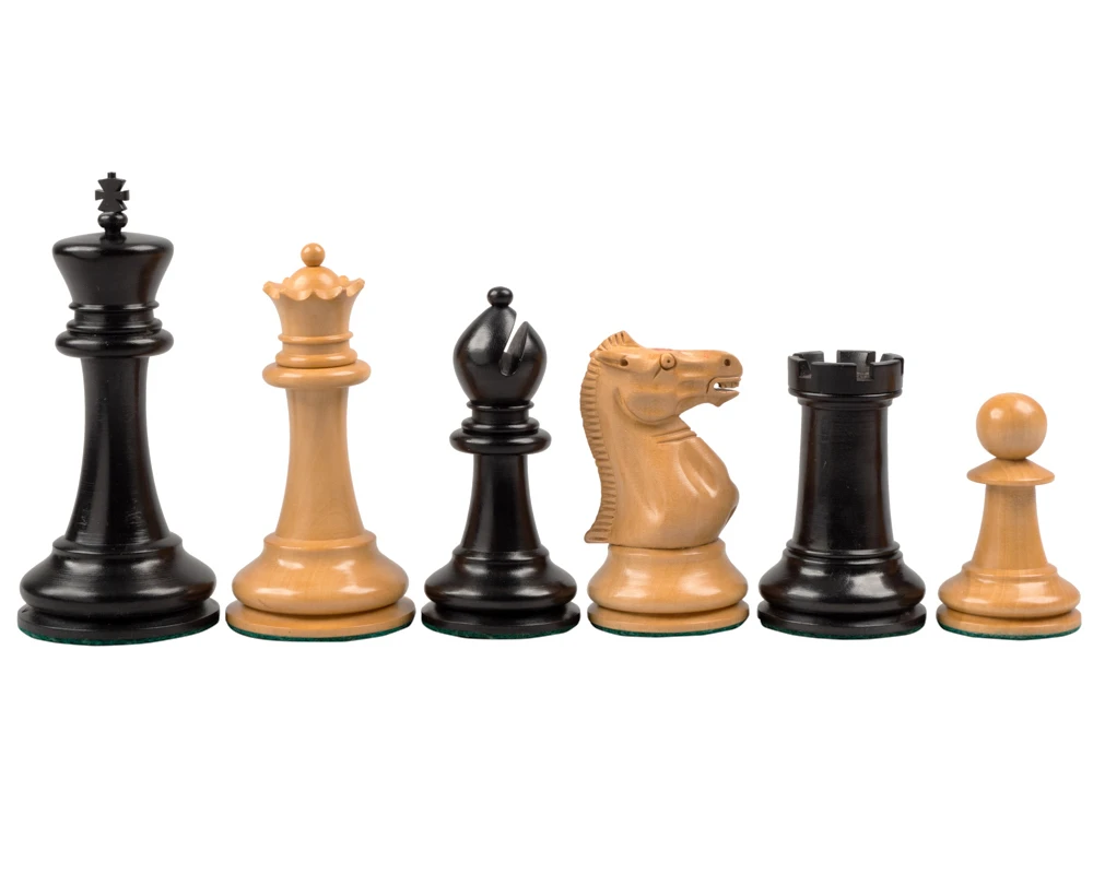 Reproduction Staunton Ebony Chessmen 1869 Model 4 Inch 1 Reproduction Staunton Ebony Chessmen 1869 Model 4 Inch