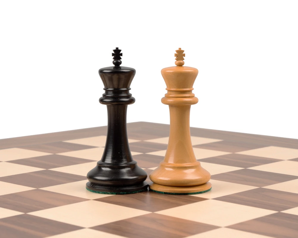 Reproduction Staunton Ebony Chessmen 1869 Model 4 Inch 5 Reproduction Staunton Ebony Chessmen 1869 Model 4 Inch - Image 5