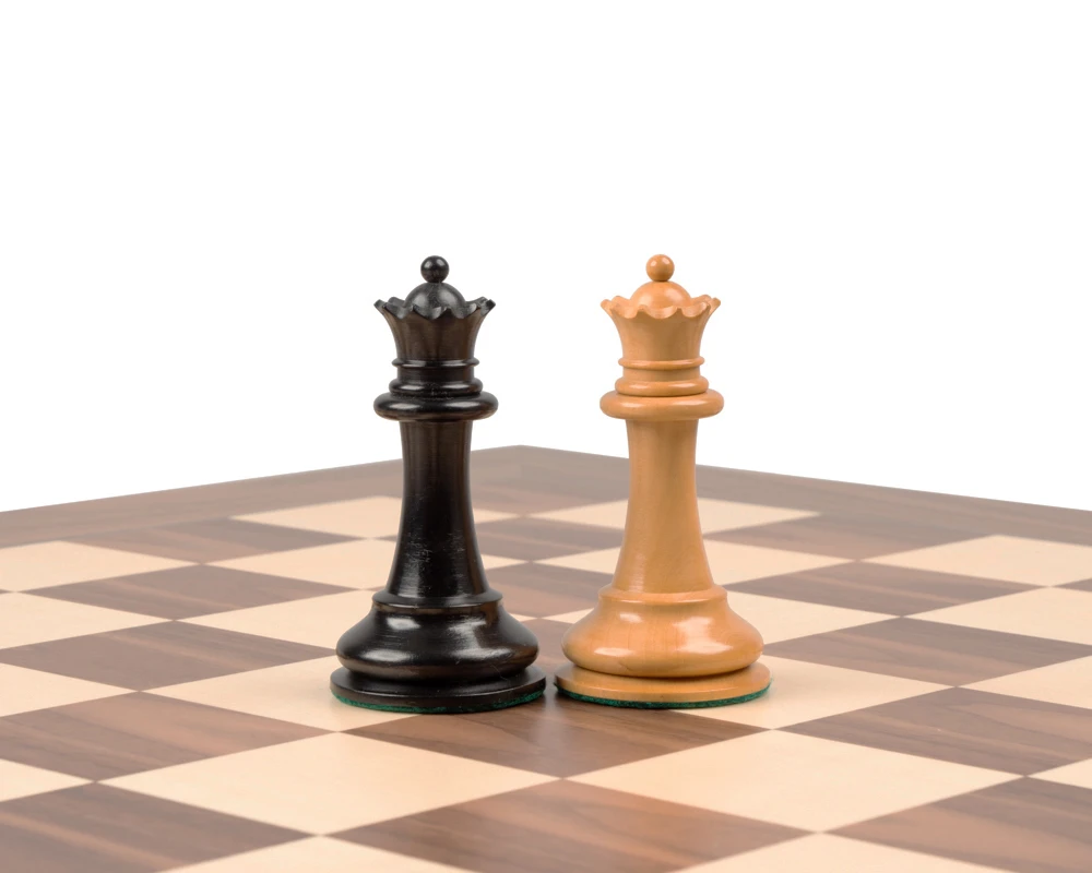 Reproduction Staunton Ebony Chessmen 1869 Model 4 Inch 6 Reproduction Staunton Ebony Chessmen 1869 Model 4 Inch - Image 6