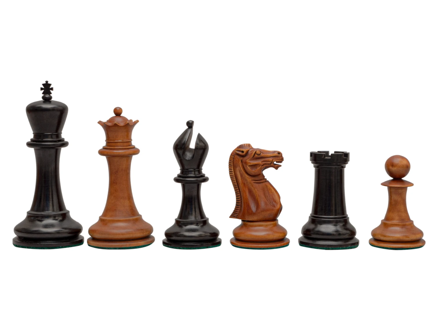 Reproduction Staunton Chessmen 1849 Model 4.4 Inch King In Antiqued Boxwood And Ebony 1 Reproduction Staunton Chessmen 1849 Model 4.4 Inch King In Antiqued Boxwood And Ebony