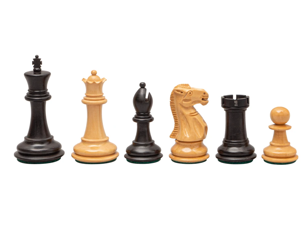 The Warwick Series 3 Inch Ebonised Chessmen 1 The Warwick Series 3 Inch Ebonised Chessmen